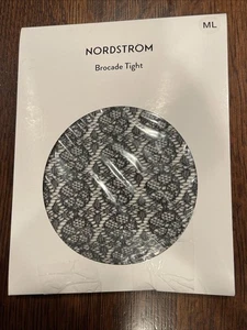 Nordstrom Pantyhose Brocade Lace Tights Black Size L/XL - Picture 1 of 2
