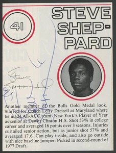 STEVE SHEPPARD signed 3 1/2" x 4 1/2" cut photo (Bulls - autograph) - Picture 1 of 1