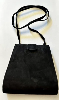 Bolso de Hombro de Gamuza Philip Joseph Vintage Bandolera Negra Hecho en Canadá Foto 1 de 4