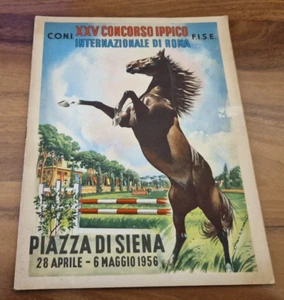 IPPICA - EQUITAZIONE ** XXV Concorso Ippico Internazionale di Roma 1956 ** Raro - Picture 1 of 10