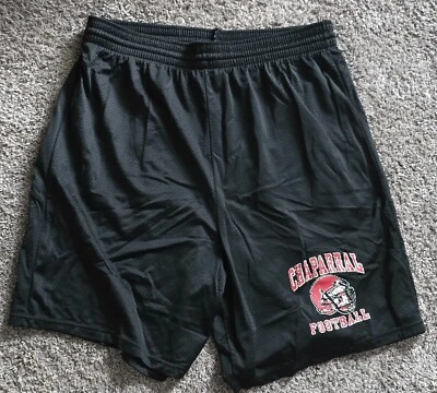 Pantalones Cortos Chaparral Fútbol Scrimmaged USADOS - Adulto Talla L - Negros con Logo Rojo Foto 1 de 4