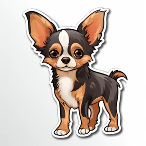 Autoaufkleber Sticker Niedlicher Chihuahua Aufkleber 9X9 cm - Picture 1 of 1