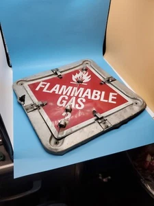 Metal Duo Hazard Flip Sign For Semi Trucks With Lubricate Clips FLAMMABLE/ NON - Picture 1 of 4