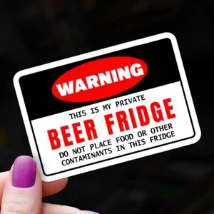 Private Beer Fridge Sticker Ships Free | Loving Beer Decals All Day - Picture 1 of 2