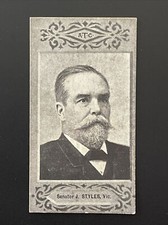 SENATOR J STYLES VIC 1901 AMERICAN TOBACCO ATC CIGARETTE CARD AUST PARLIAMENT 