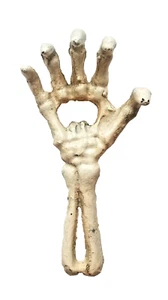 Cast Iron Bent Finger Skeleton Hand & Forearm Beer Bottle Opener Skull - Picture 1 of 2