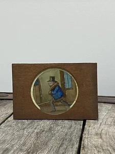 Antike Rückseite auf Glasmalerei Hinterglasmalerei Russisches Bad um 1800 humorvoll - Bild 1 von 3