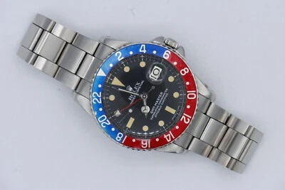 Rolex GMT-Master 1675 Pepsi Matte Black Dial Oyster Rivet Band Circa 1961 - Image 1 of 4