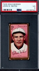PSA 3 1911 T205 Johnny BATES, Piedmont -Philadelphia Phillies - Picture 1 of 4
