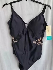 PROFILO BY GOTTEX Costume da bagno intero sexy con spalline (taglia 16) - Foto 1 di 4