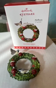 Hallmark: Welcoming Wreath Marjolein's Garden Natures Sketch 2017 Ornament - Picture 1 of 4