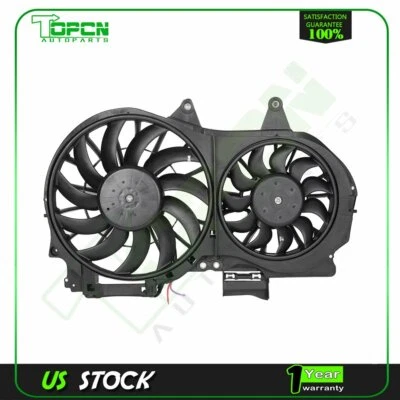 Radiator Condenser Cooling Fan Assembly For 2002 2003 2004 2005-2009 Audi A4 Foto 1 de 4