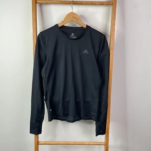 Adidas Run Icons Running Shirt Womens Small Black Long Sleeve Crew Neck Athletic - Picture 1 of 12