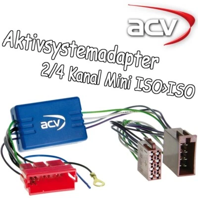 ACV AUDI Aktivsystem Adapter A2 A3 A4 A6 A8 TT Mini ISO Aktiv Radioadapter - Bild 1 von 4
