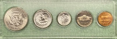 1964-D KENNEDY HALF MINT SET - UNC - IN HOLDER - L@@K AT PICTURES!!!!!  #6707 - Image 1 of 2
