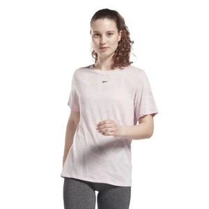 REEBOK Women's Pink Burnout Tee RRP £30 - Picture 1 of 8