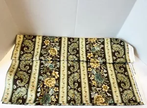 Fabric Traditions 2007 Floral Paisley Stripe Blue Gold Brown Metallic 4 Yards - Picture 1 of 2
