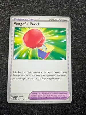 Vengeful Punch 197/197- Obsidian Flames- Regular Uncommon- NM/M - Image 1 of 2
