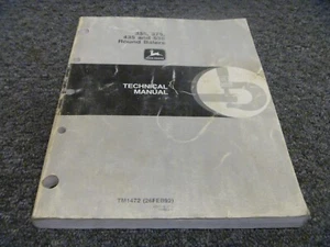 John Deere 335 375 435 535 Round Balers Shop Service Repair Manual TM 1472 - Picture 1 of 1