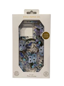 Rifle Paper Co. Unisex iPhone 15 Pro Max MagSafe Case Clear Garden Party Blu NWT - Picture 1 of 4