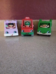 Fisher Price Little People Lot, Pizza, Ice Cream, Trash Truck - Picture 1 of 10
