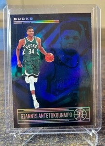 Giannis Antetokounmpo - 2020-21 Panini Illusions Sapphire Parallel #108 - Bucks