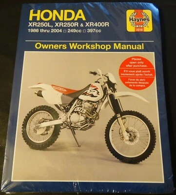 Haynes Honda XR250L 1986-2004, XR250R y XR400R manual de servicio del propietario (2219) Foto 1 de 2