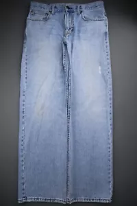 Men's American Eagle Jeans Low Loose Light Wash Distressed Sz 31x32 (Msr 32x29) - Picture 1 of 12