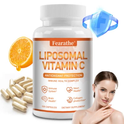 Gélules de vitamine C liposomale 1000 MG Complément de vit C à haute absorption - Photo 1/4