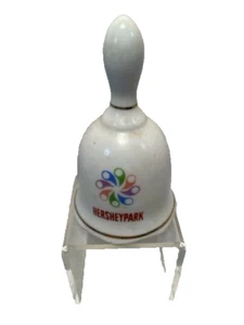 Hersheypark Amusement Porcelain Bell souvenir Rings gold trim taiwan Vintage - Picture 1 of 5