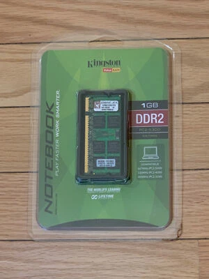 NEW Kingston Value RAM 1GB DDR2 PC2-5300 667Mhz Notebook Memory  KVR667D2SO/1GR - Image 1 of 2