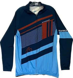 Strgad Radtrikot XL mit Etikett Coolmax blau Radfahrer Streifen Design Reflektor - Bild 1 von 8