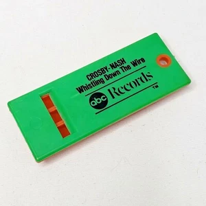 De colección 1976 Crosby Nash Silbato Promocional Silbato Plástico ABC Discos - Imagen 1 de 2