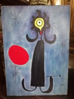 Joan Miro oil painting - Image 1 of 4