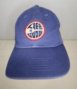 Life is Good LIG Hat Baseball Cap Sz Youth/ Womens Applique Patch Blue Adj Strap - Picture 1 of 10