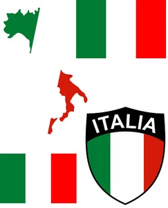 Italien Aufbügler Wappen Transferbügeln Zum Aufbügeln 4 Stück 4B - Picture 1 of 5