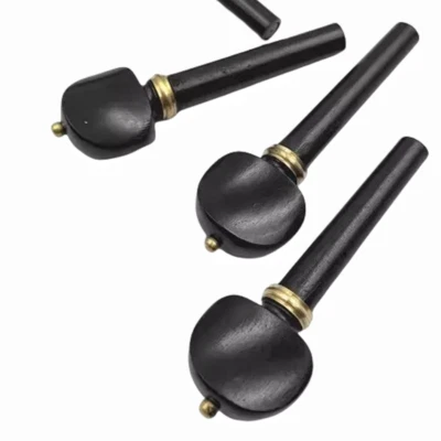 4x  Violin Pegs 4/4 , Ebony wood with Copper collar Violin String Tuning Peg - Image 1 of 4