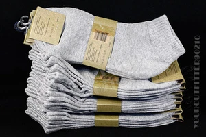 9-11 10-13 Calidad Informal Algodón Spandex Tobillo L. Gris Calcetines Cómodos 3 6 12 Pares - Imagen 1 de 1