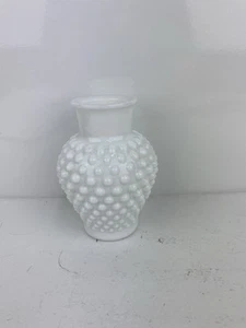 Vintage White Milk Glass Hobnail Vase 5” - Picture 1 of 13