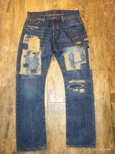 Polo Ralph Lauren Limited Edition Varick Slim Repaired Patchwork Jeans Neu - Bild 1 von 10