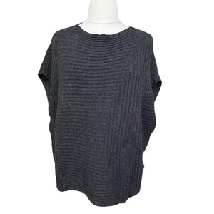 J. Jill Womens Sleeveless Dark Brown Knitted Wool Blend Sweater Size XL - Picture 1 of 9