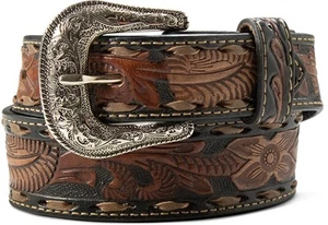 Ariat Western Boys Belt Youth Leather Floral Painted Floral Brown A13089107 - Picture 1 of 1
