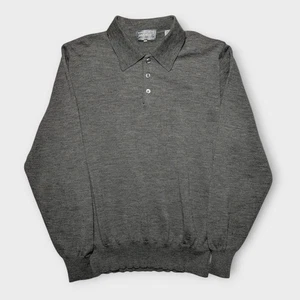Polo vintage Lord & Taylor italiana lana merino - maglia grigia - taglia L - Foto 1 di 19