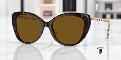 BURBERRY BE4407 385483 深哈瓦那棕色极偏光 54 毫米女式太阳镜 — 第 1/4 张图片