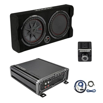 Kicker CXA400.1 400-Watt Mono Amplifier w/Kit, Dual Bass Remote,Stereo Converter - Image 1 of 4
