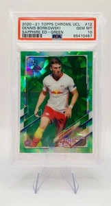 2020-21 Topps Chrome Soccer #12 Dennis Borkowski RC 1/75 PSA 10 GEM Pop 1 - Picture 1 of 18