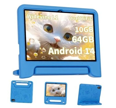 2025 Upgraded Android 14 Tablet, 10inch Kids Tablet, Octa-core CPU,  - Image 1 of 4