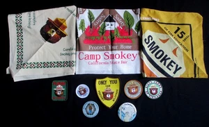 Lot of Smokey the Bear Memorbilia-5 Patches, 3 Bandanas, 2 Pinbacks - Picture 1 of 20