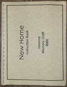 INSTRUCTION MANUAL NEW HOME 8000 - Picture 1 of 5