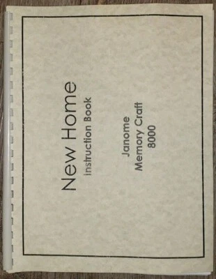 INSTRUCTION MANUAL NEW HOME 8000 - Image 1 of 4